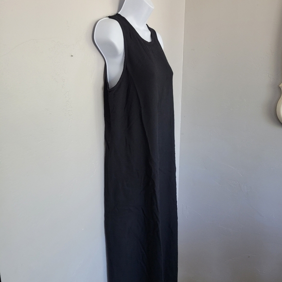 Eileen Fisher Women's Black Maxi Dress Sleeveless Keyhole Back Tank Top Sm Med - Picture 4 of 8